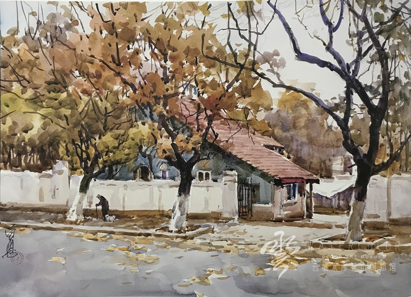 陶田恩 《青岛秋景》 55*38cm 2008年